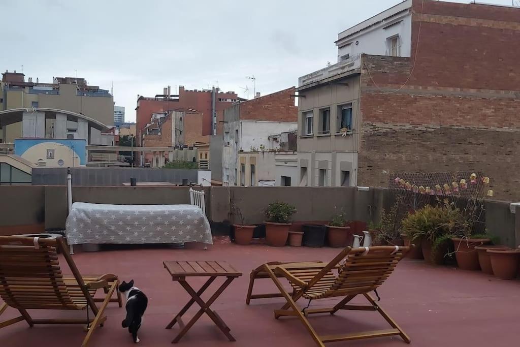 Small Room In Sants With Huge Terrace Барселона Экстерьер фото